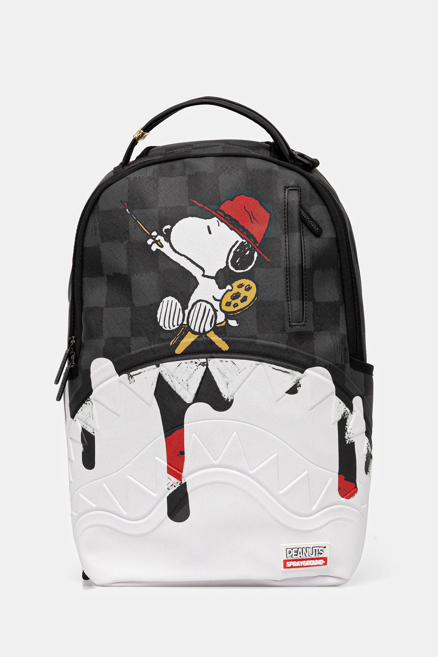 Sprayground - स्नूपी पेंटिंग शार्क Dlxsv बैकपैक