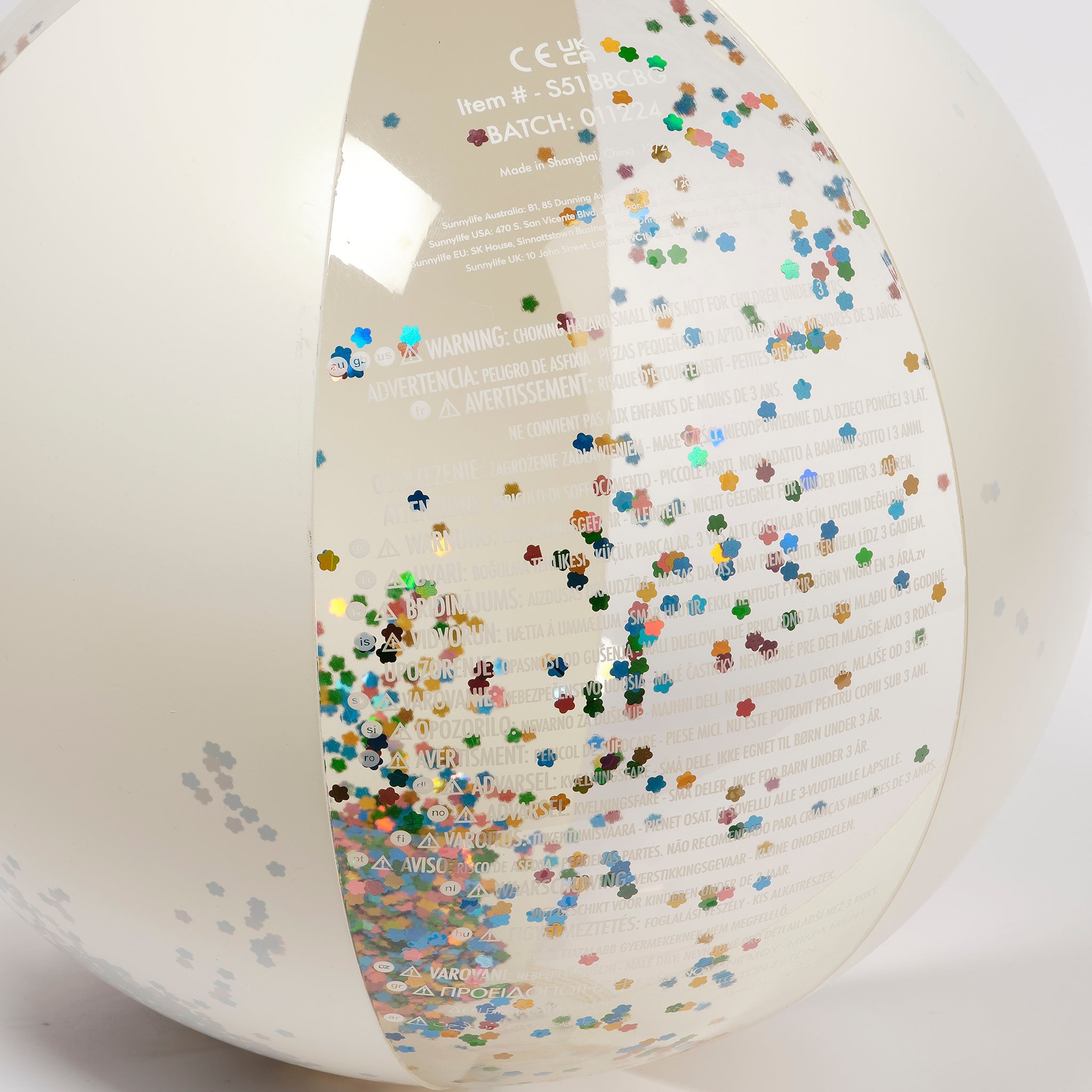 Sunnylife - कॉटन कैंडी फुलाने वाला चमकीला बीच बॉल