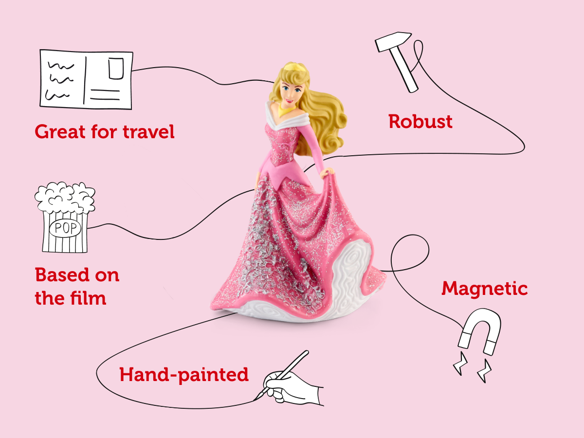 Tonies - Disney राजकुमारी स्लीपिंग ब्यूटी अंग्रेज़ी आवाज़ वाला आंकड़ा