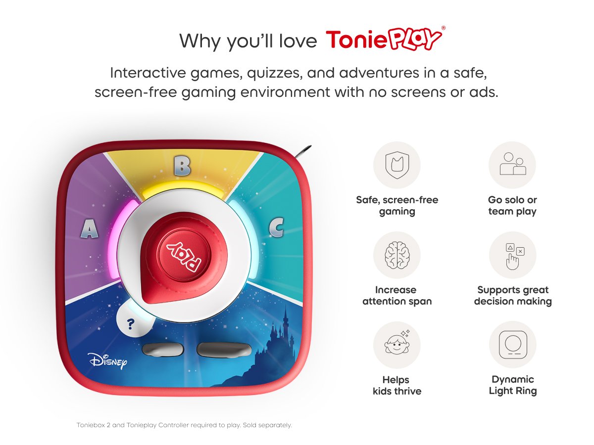 Tonies - Tonieplay Disney ज्ञान प्रतियोगिता साम्राज्य अंग्रेज़ी Toniebox 2 खेल