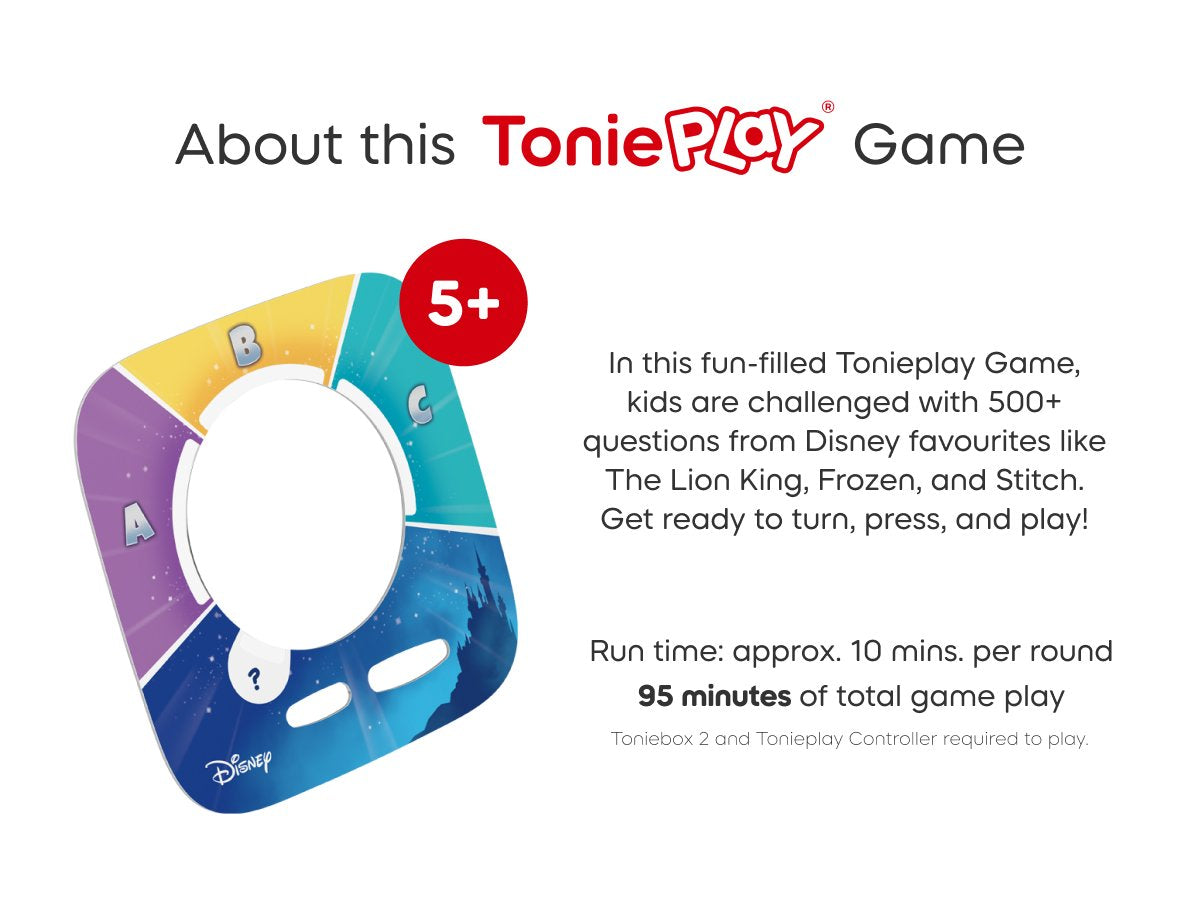 Tonies - Tonieplay Disney ज्ञान प्रतियोगिता साम्राज्य अंग्रेज़ी Toniebox 2 खेल