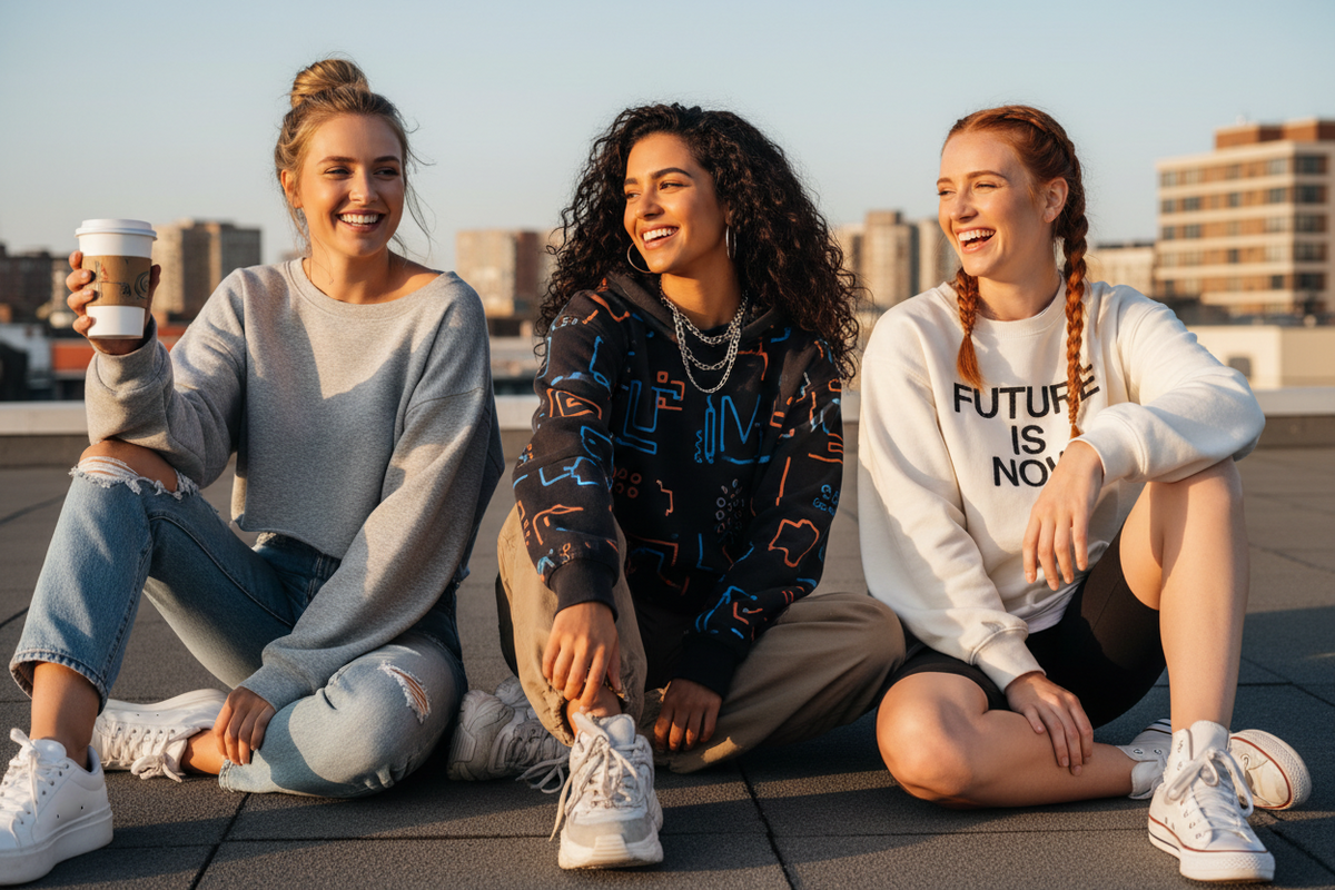 Genç Kız Sweatshirt ve Hoodie