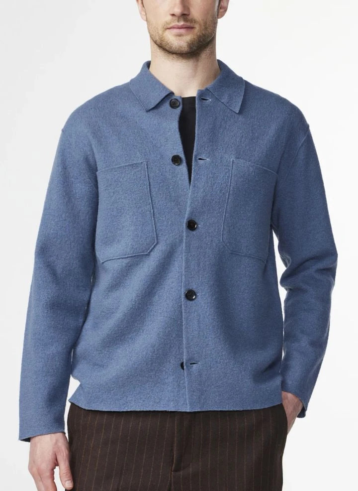 NN.07 - Jonas 6398 Merinos Yün Ceket | Mavi