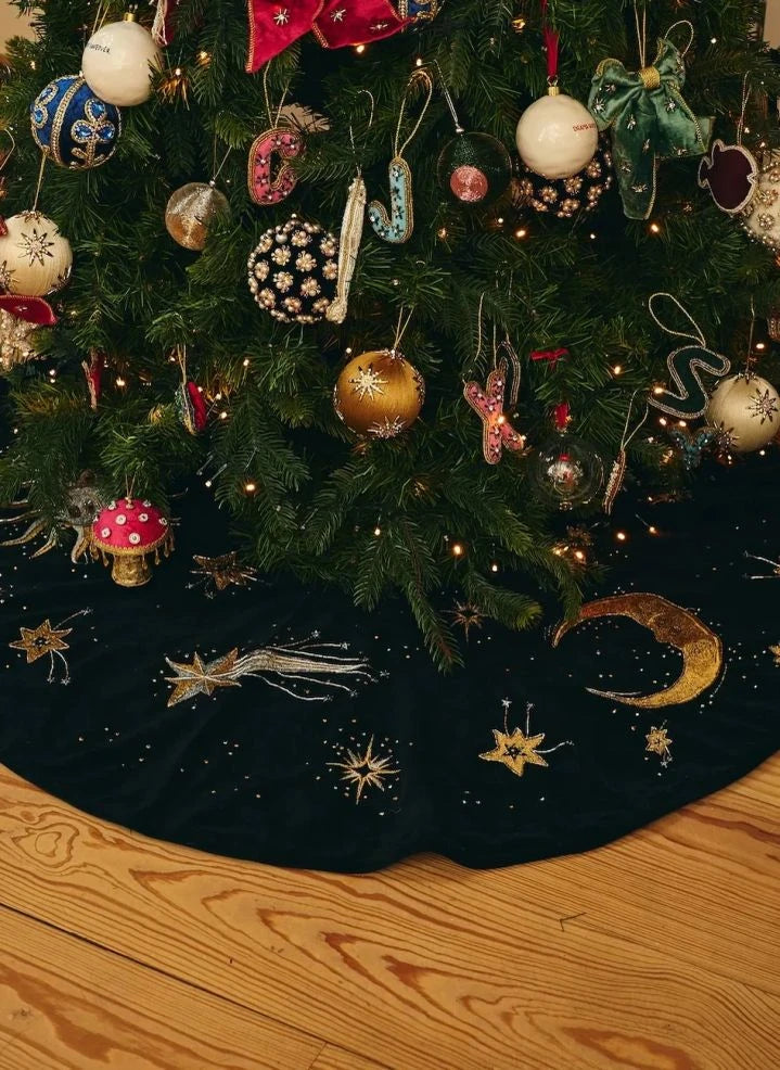 Anna + Nina - Göksel Noel Köknarı Ağacı Taban Kılıfı | Siyah
