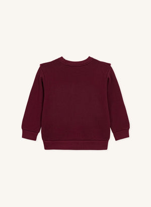 Petit Bateau - PB fırfırlı sweatshirt | Bordo
