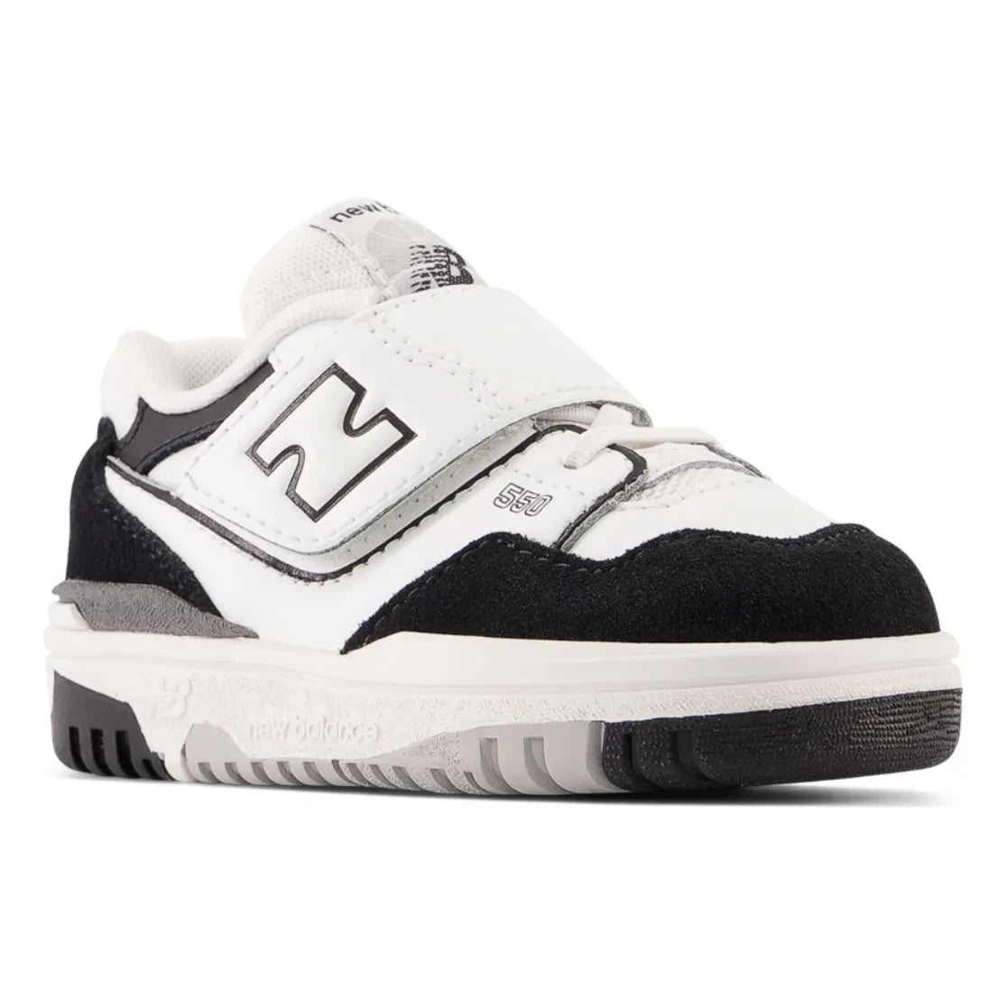 New Balance - क्लासिक लेसवर्क और वेल्क्रो 550 स्नीकर्स | काला
