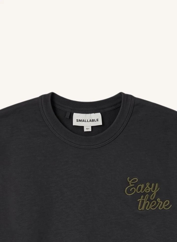 Smallable Kid - Arlo Easy Orijinal Organik Pamuklu Sweatshirt | Siyah