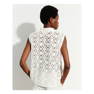 Bompard - सूती स्लीवलेस शर्ट | नेचुरल