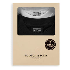 Scotch & Soda - 2'li organik pamuklu tişört seti | Siyah
