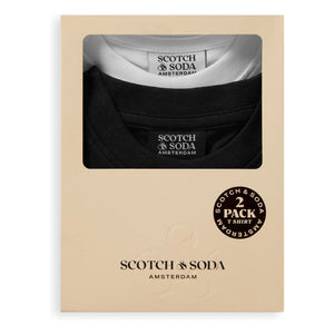 Scotch & Soda - 2'li organik pamuklu tişört seti | Siyah