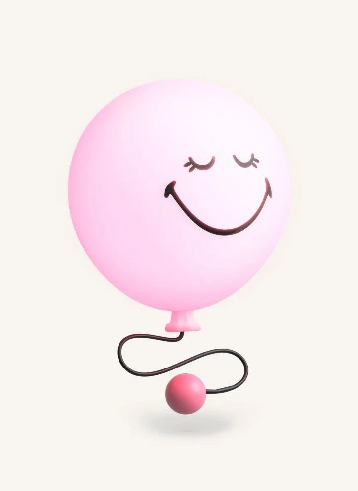 MOB - Bubbly Duvar Aplik - MOB x Smiley World | Pembe