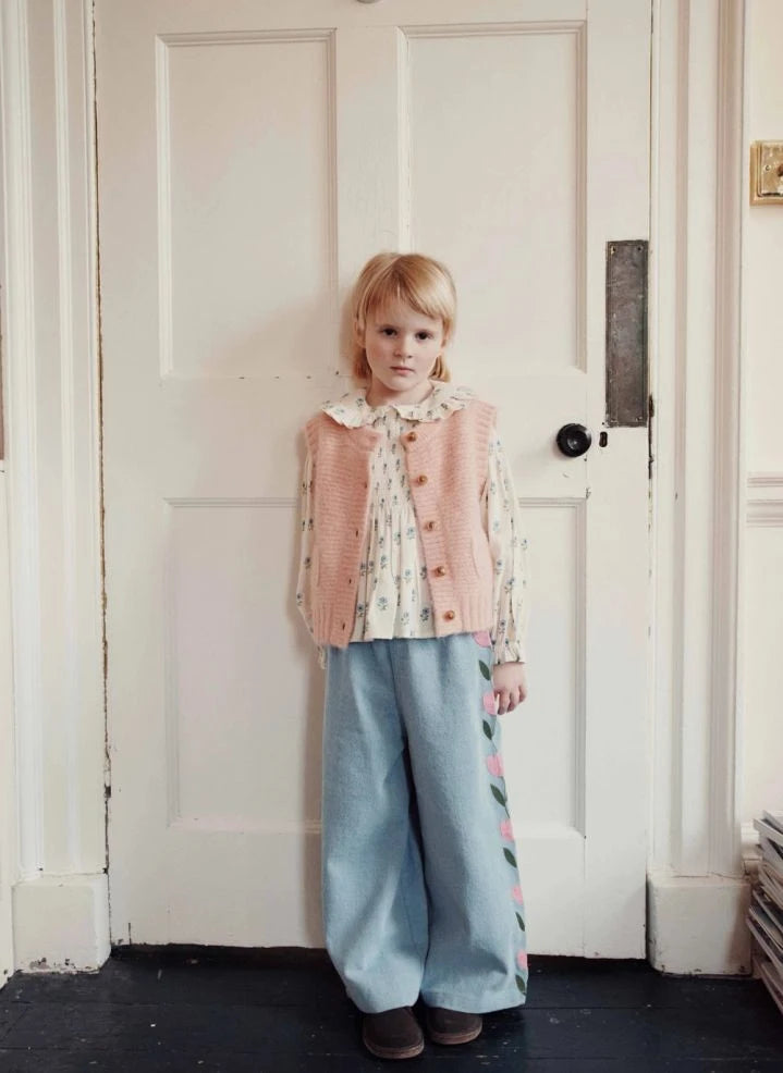 Emile et Ida - स्लीवलेस अल्पाका वेस्ट | गुलाबी