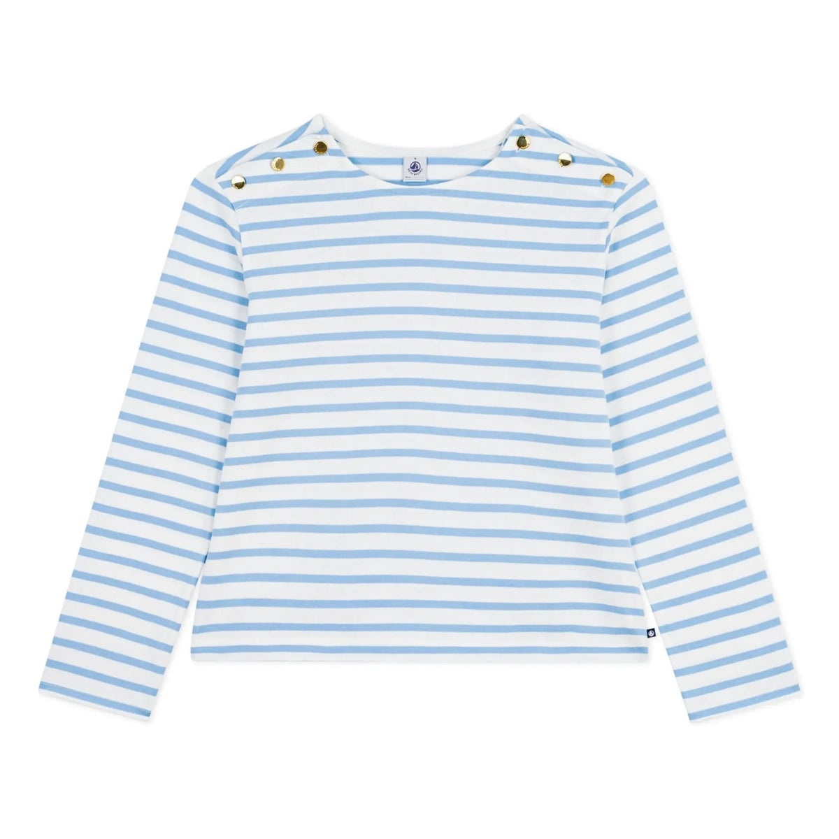 Petit Bateau - नीली मरीनियेर बटन वाली बेल (घंटी)
