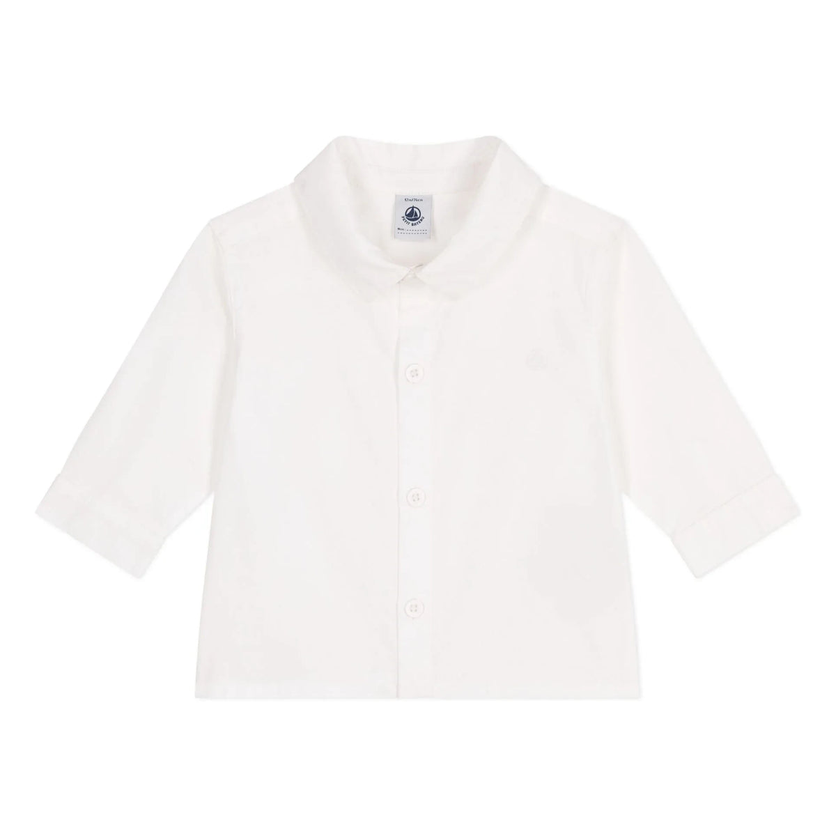 Petit Bateau - Bapteme Organik Pamuk Gömlek | Beyaz