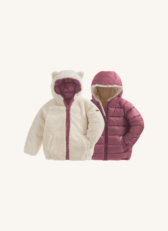 Töastie - Çift Taraflı Polar Ceket | Pembe
