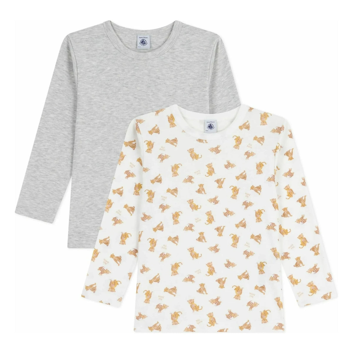 Petit Bateau - 2'li Cheetah Tişört Seti | Beyaz