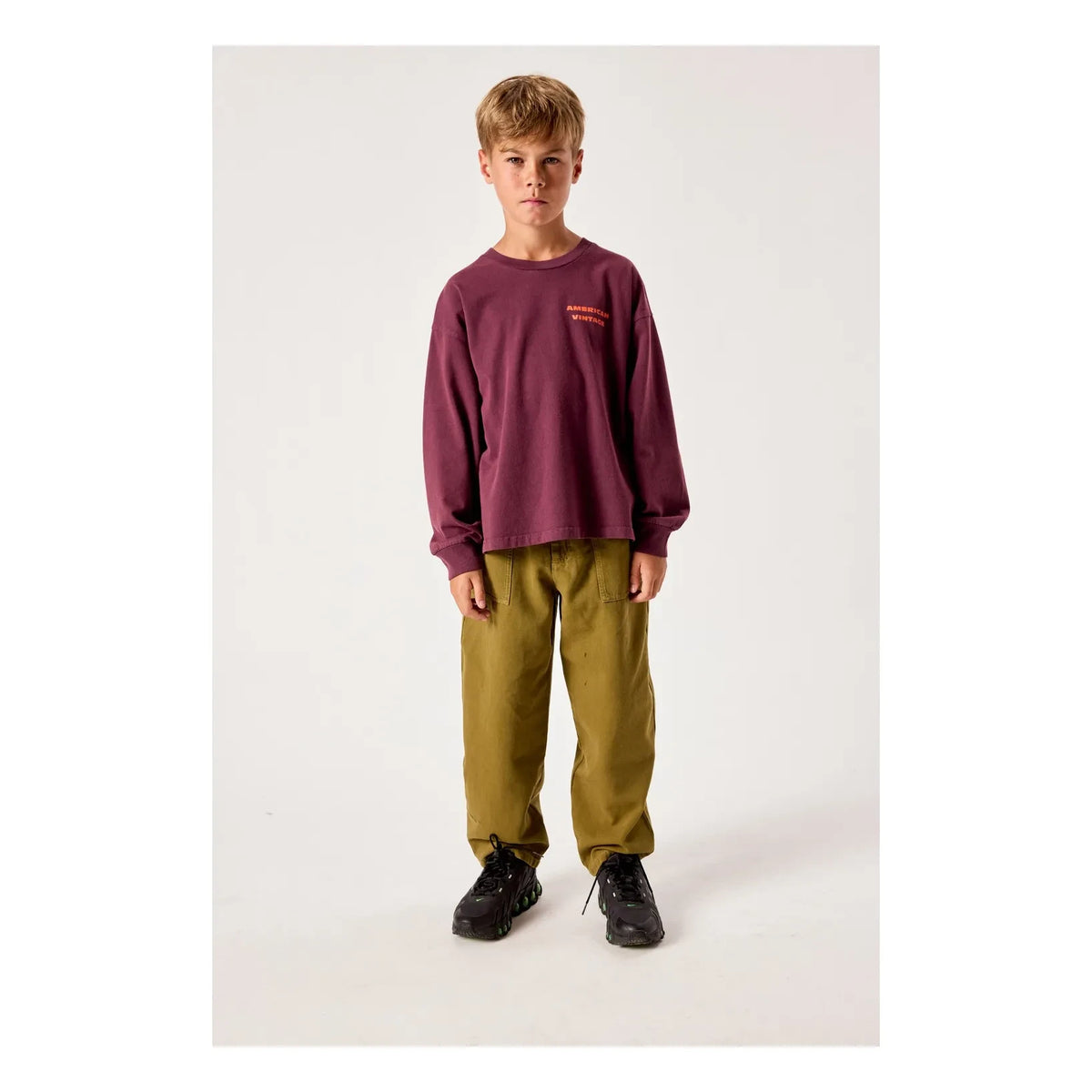 American Vintage - Fizvalley Cool Kids टी-शर्ट | बैंगन (Eggplant)