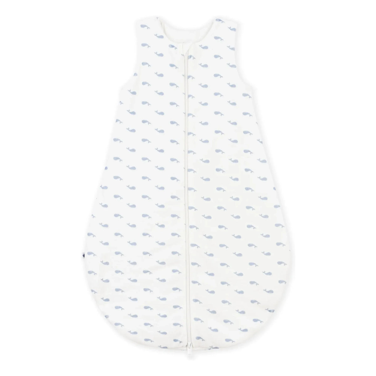 Petit Bateau - व्हेल्स ऑर्गेनिक कॉटन स्लीपिंग बैग | सफ़ेद