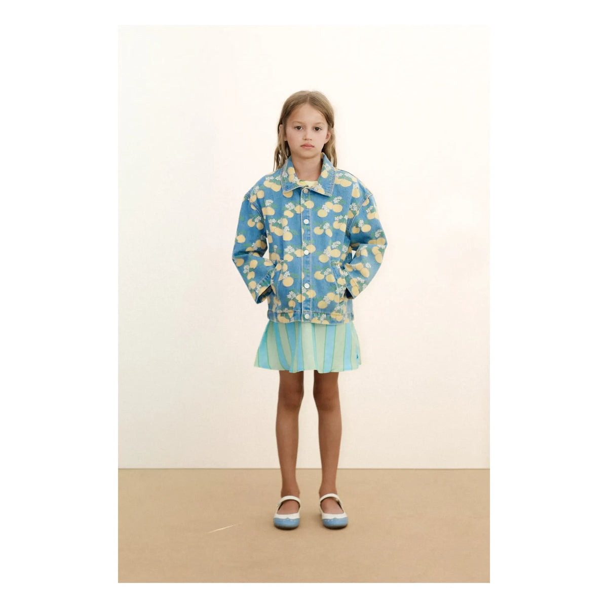 Tinycottons - Turuncu Denim Ceket | Mavi