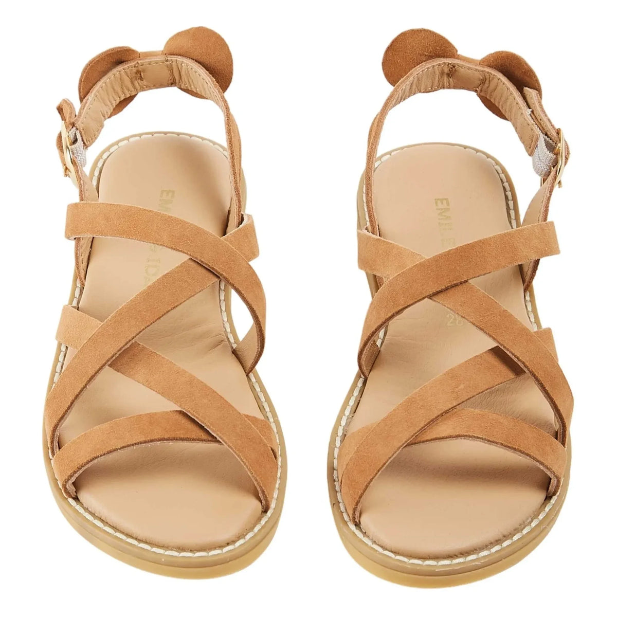 Emile et Ida - Deri Croisillon sandaletler | Camel
