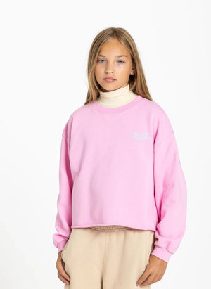 Smallable Kid - Plum "Keep On Moving" Organik Pamuklu Sweatshirt | Soluk Pembe