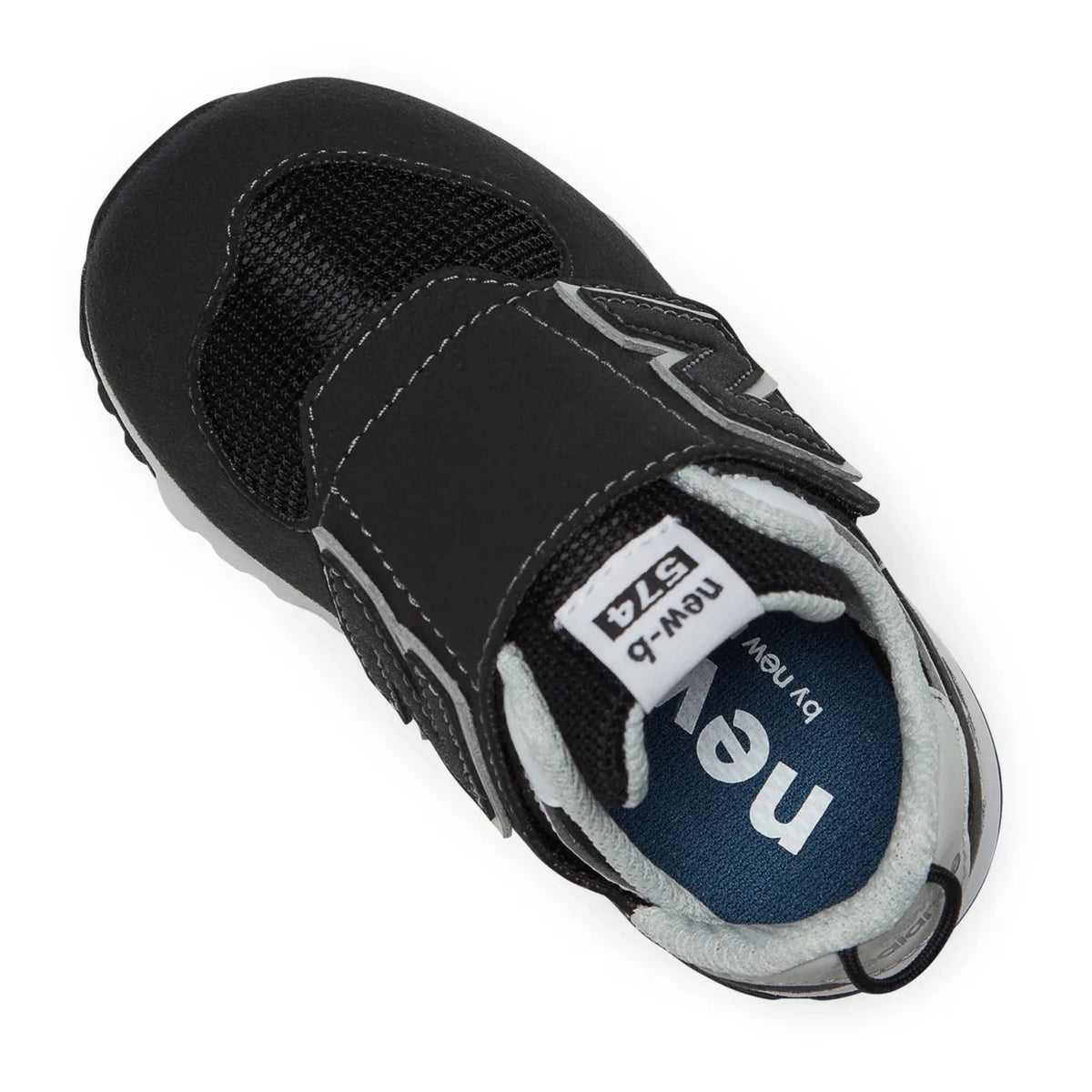 New Balance - 574 New-B वेल्क्रो स्नीकर | काला