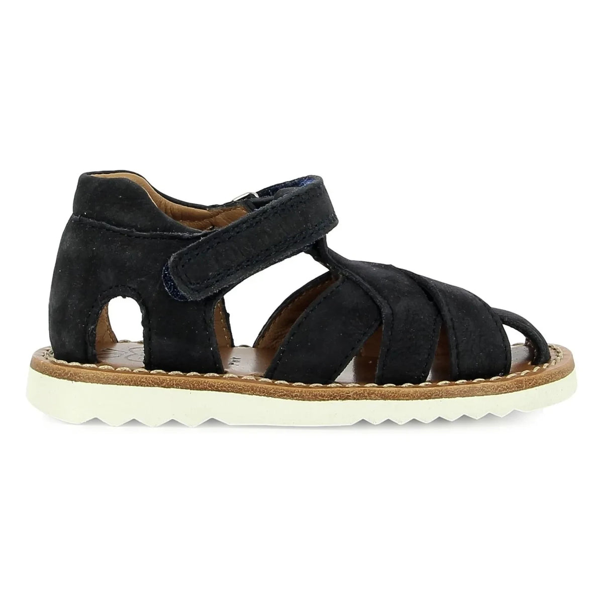 Pom d'Api - Waff Cross Nubuck सैंडल | नेवी ब्लू
