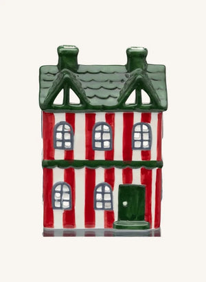 Anna + Nina - Parlak LED Noel Zencefilli Ev | Kırmızı