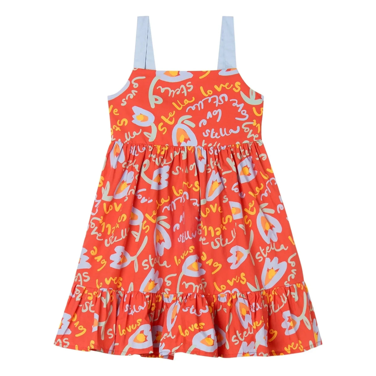 Stella McCartney Kids - Stella Fleurie ड्रेस | लाल