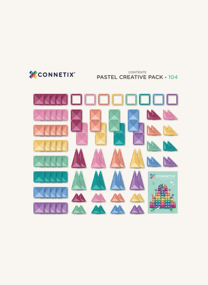 Connetix - Creative Pack - 104 Parça | Pastel