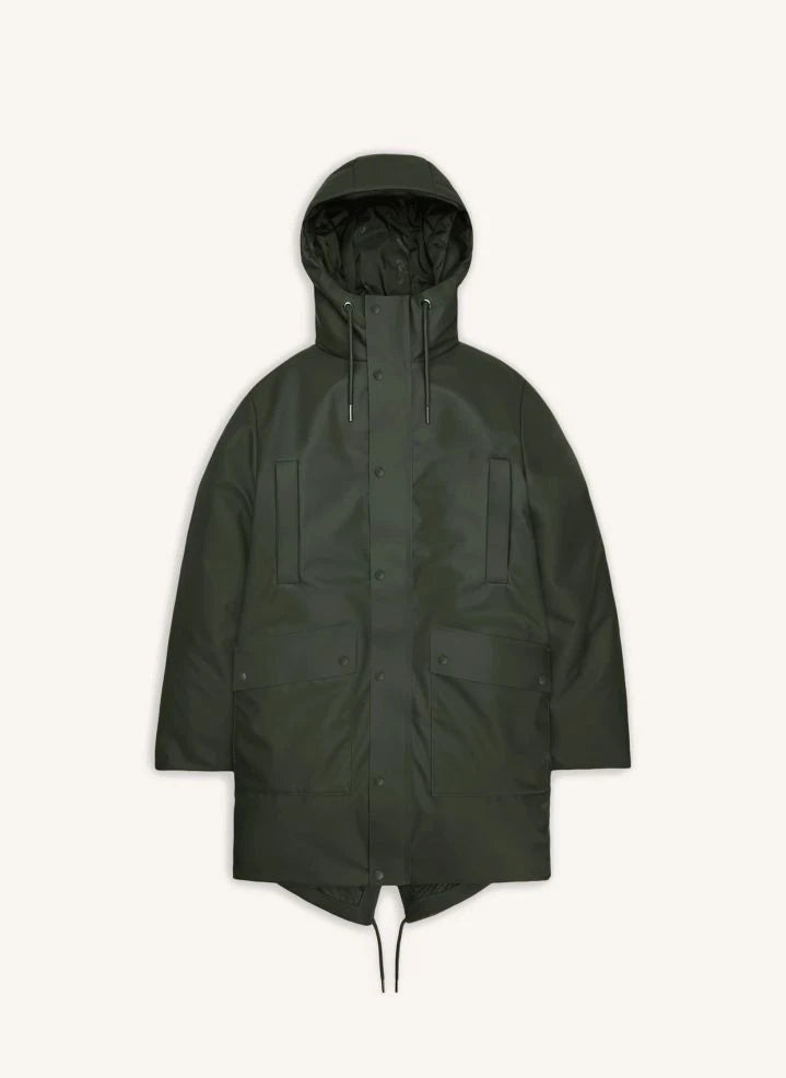Rains - Uzun Parka Mont Nome W3T3 | Koyu yeşil
