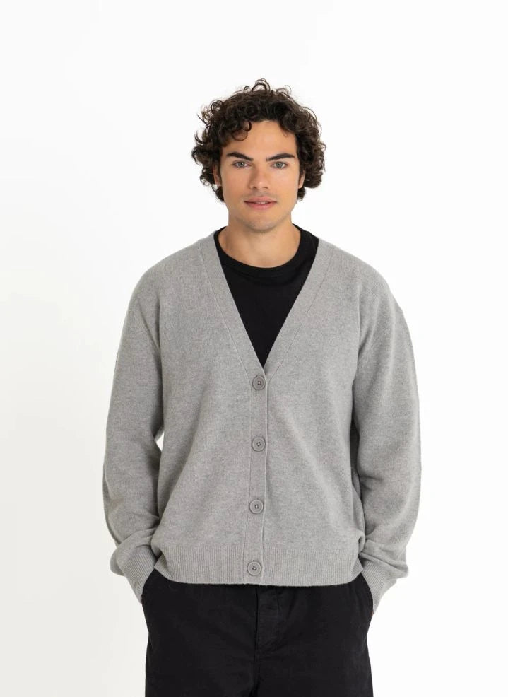 Smallable Man - Rodin Merino Yün Hırka | Heather Grey