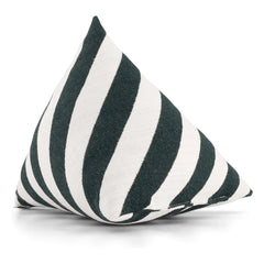 The Socialite Family - Divino जैकर्ड धारीदार तकिया | गहरा हरा