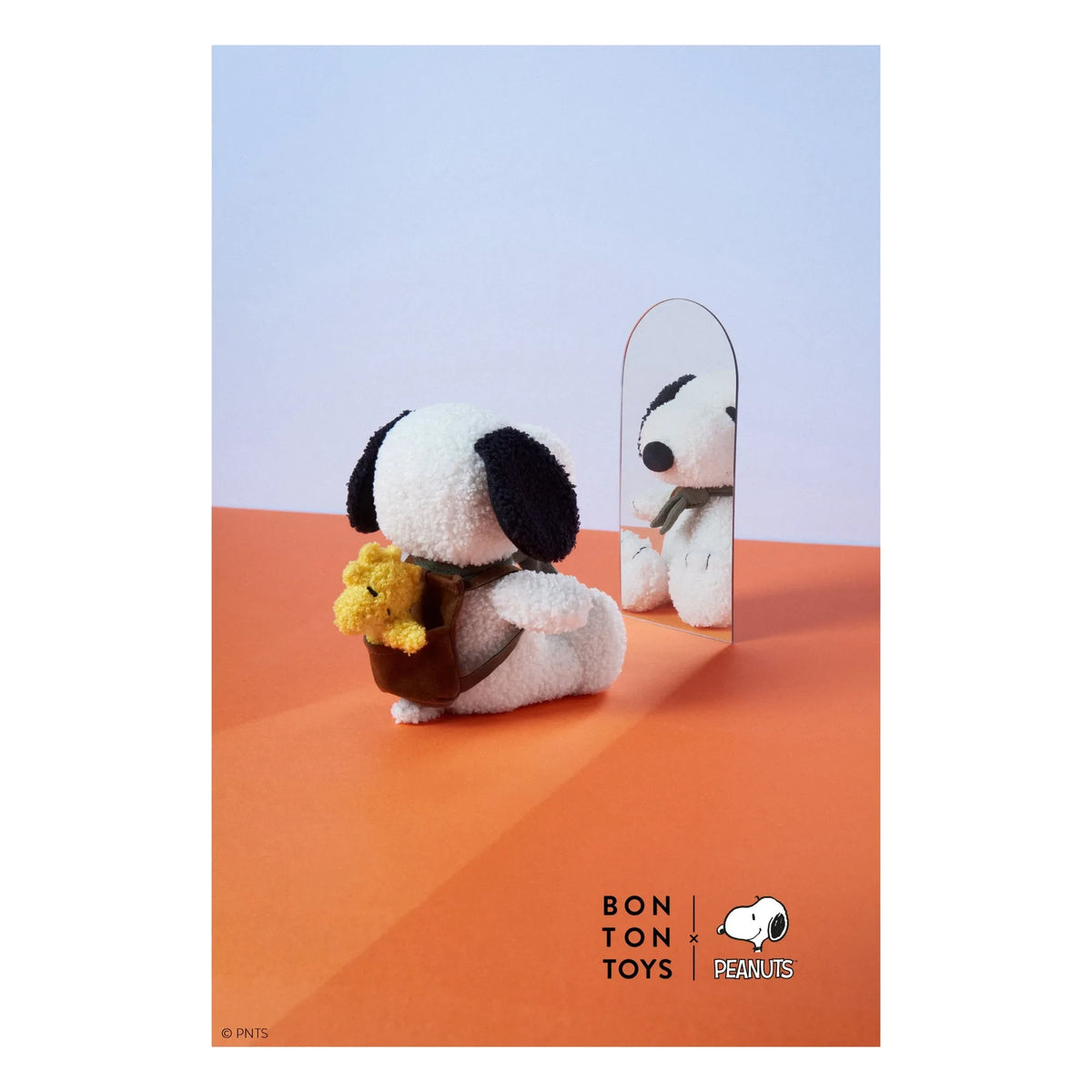 Bon Ton Toys - SNOOPY - बैग में वुडस्टॉक के साथ स्नूपी प्लश टॉय