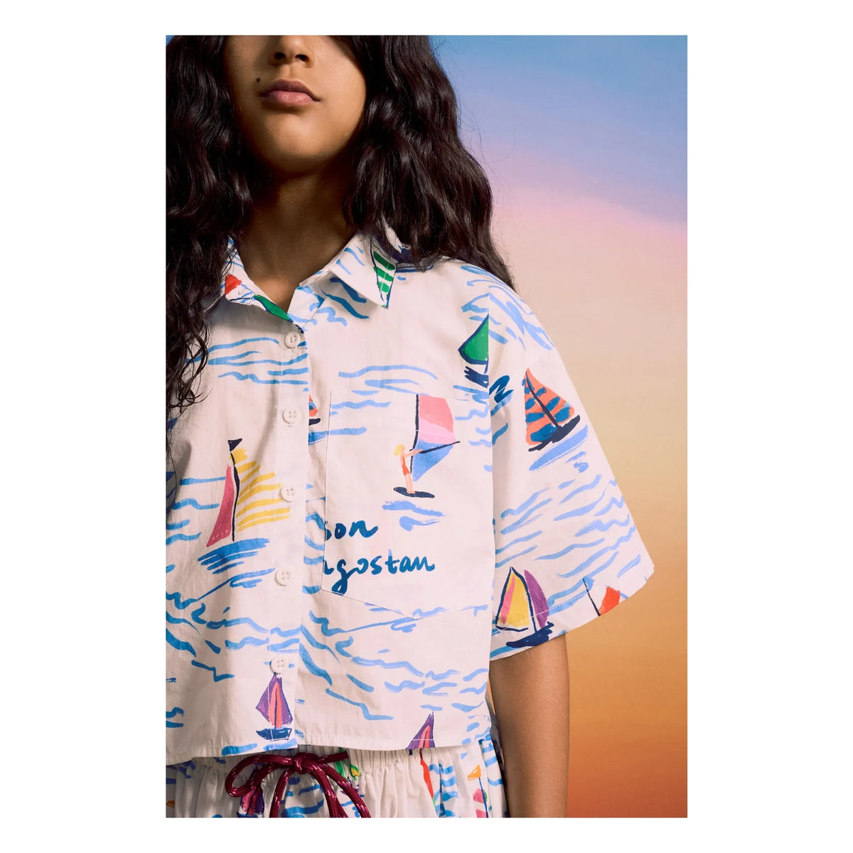 Maison Mangostan - Sails शर्ट | सफेद