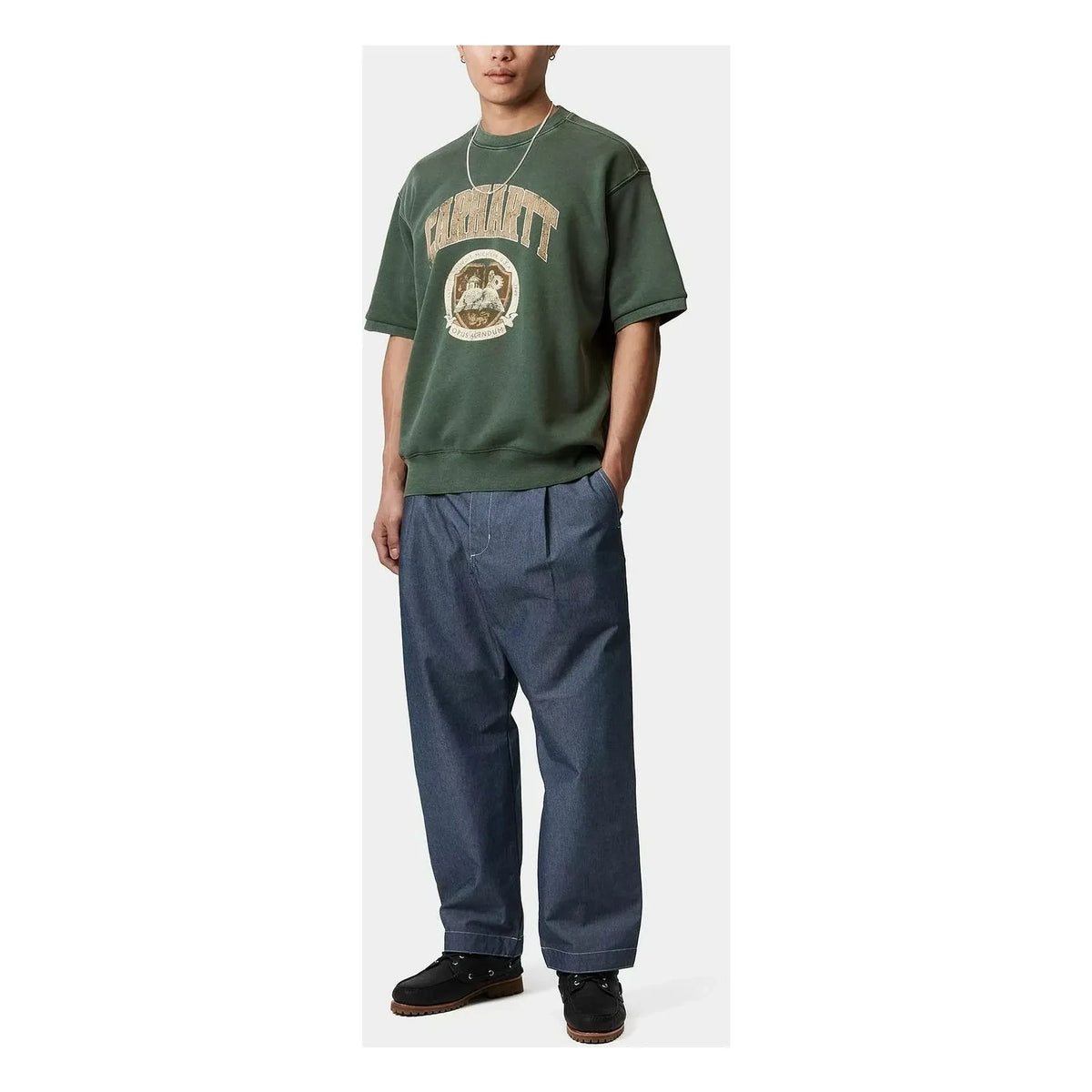 Carhartt WIP - स्वेट लाइब्रेरी | गहरा हरा