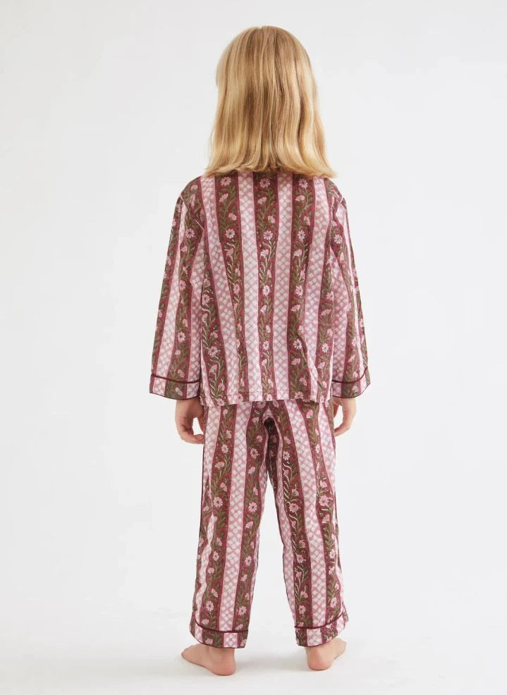 Folkloore - Çiçek Desenli Pijama - Folkloore x Smallable | Yeşil