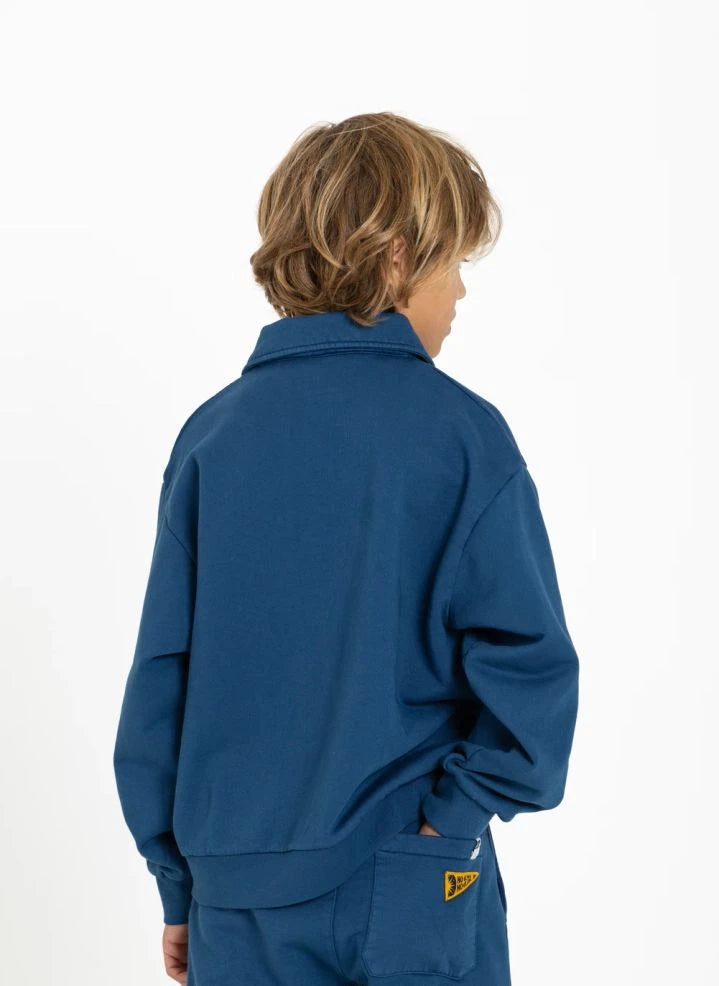Hundred Pieces - Phoenix Mountain Organik Pamuk Sweatshirt | Gri mavi