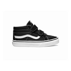 Vans - SK8-Mid Reissue लेदर वेल्क्रो स्नीकर्स | काला
