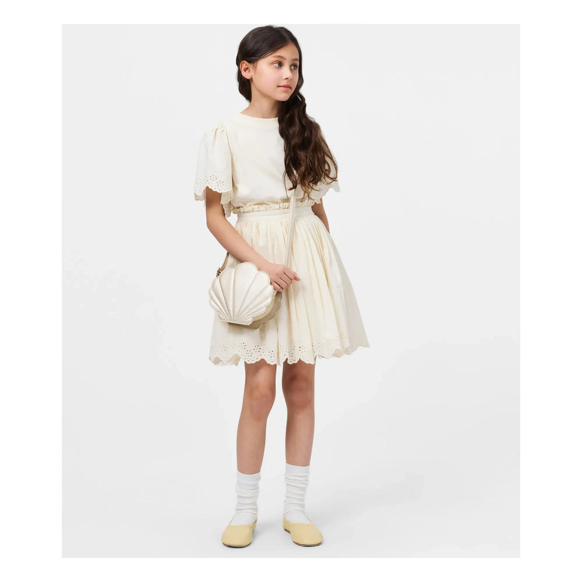 Molo - Blanca स्कर्ट ऑर्गेनिक कॉटन | आइवरी