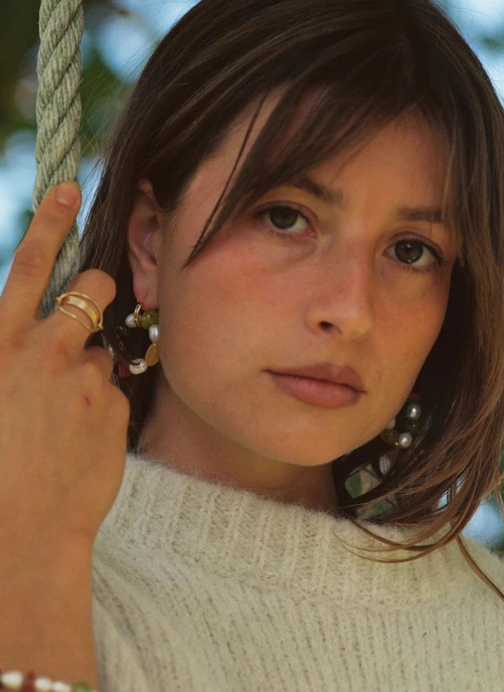 Camille Colette Studio - Gaia Yuvarlak Halka Küpeler | Çok Renkli