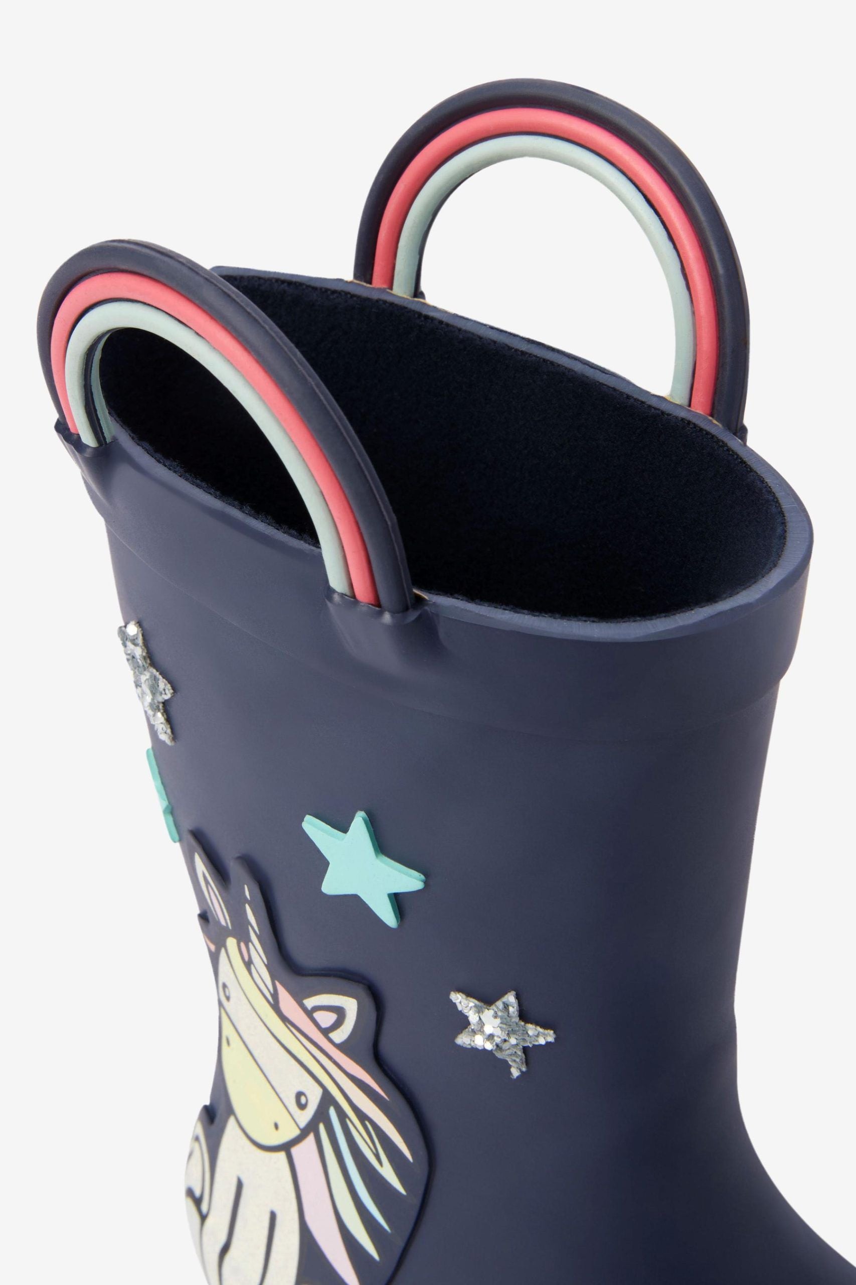 Next - Lacivert Unicorn Kız Çocuk Kışlık ve Yağmur Çizmesi - 30.5-Dinossi