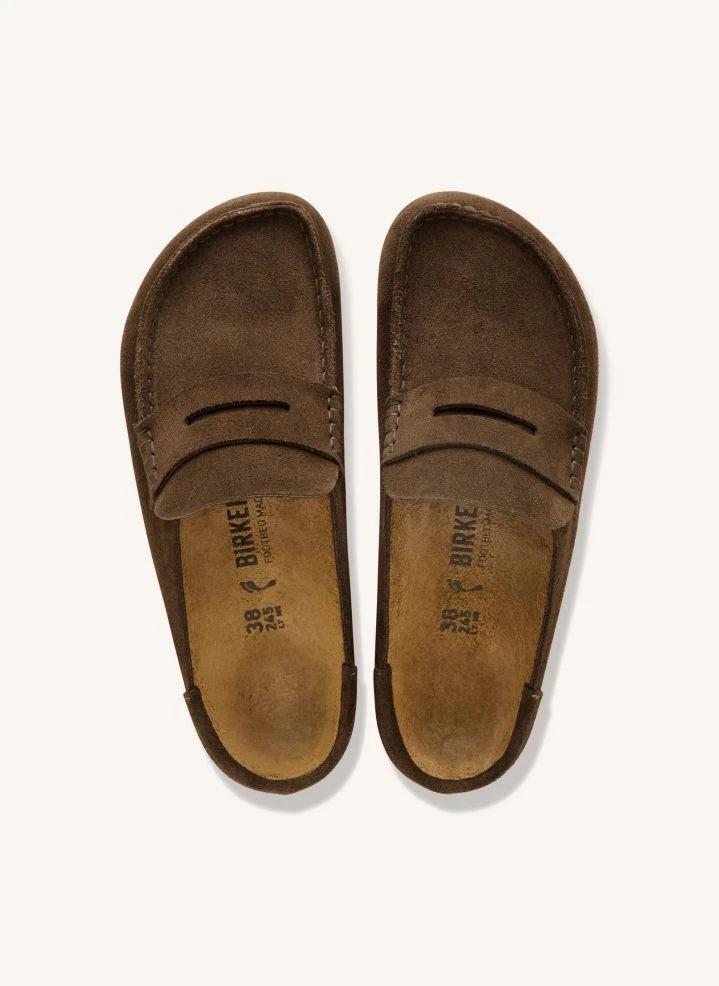 BIRKENSTOCK - नेपल्स रैप्ड साबर लोफर | हल्का भूरा