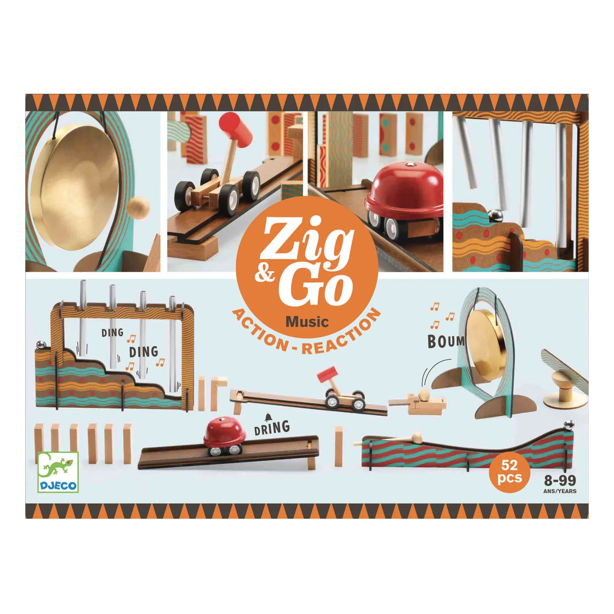 Djeco - Zig & Go Music - 52 टुकड़े