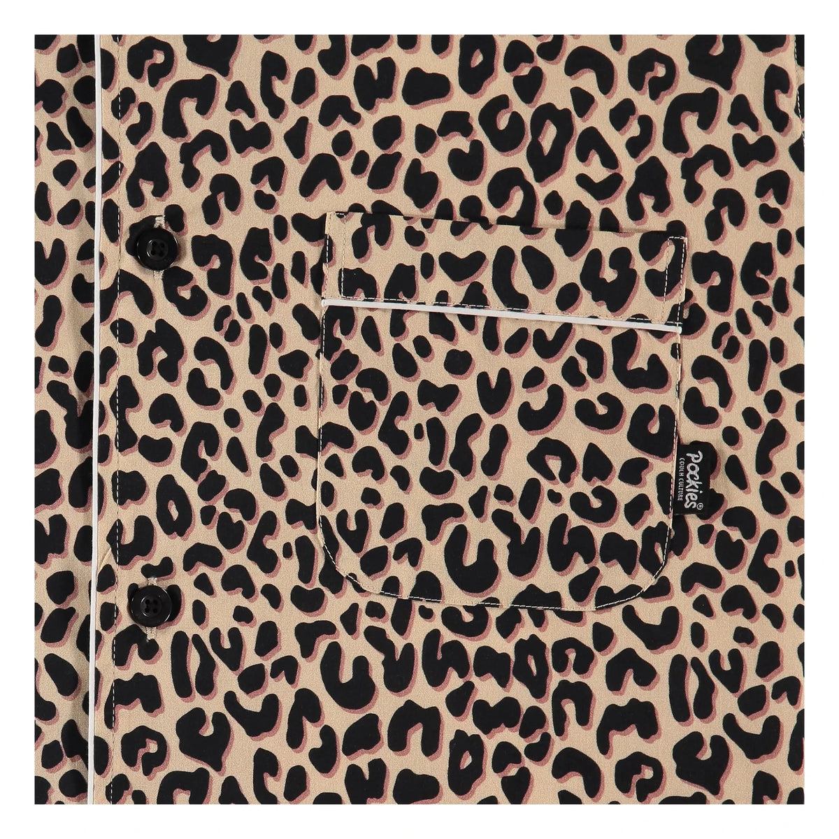 Pockies - Leopar Pijama Gömlek | Bej