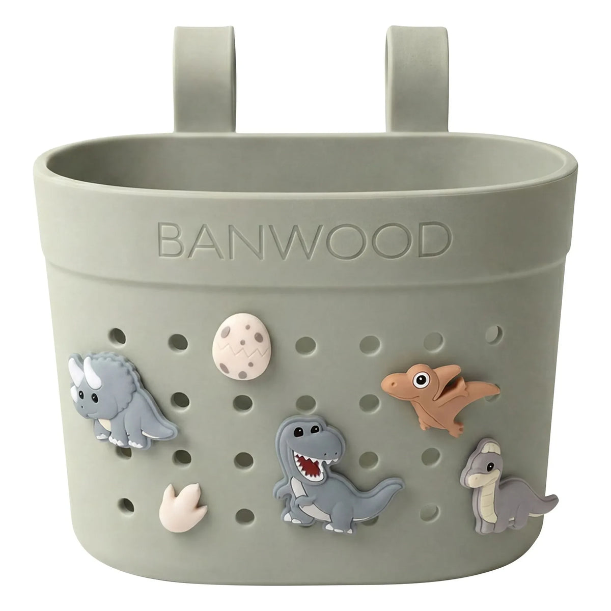 Banwood - Pin & Ride kişiselleştirilebilir bisiklet sepeti/çekçek | Zeytin (Olive)