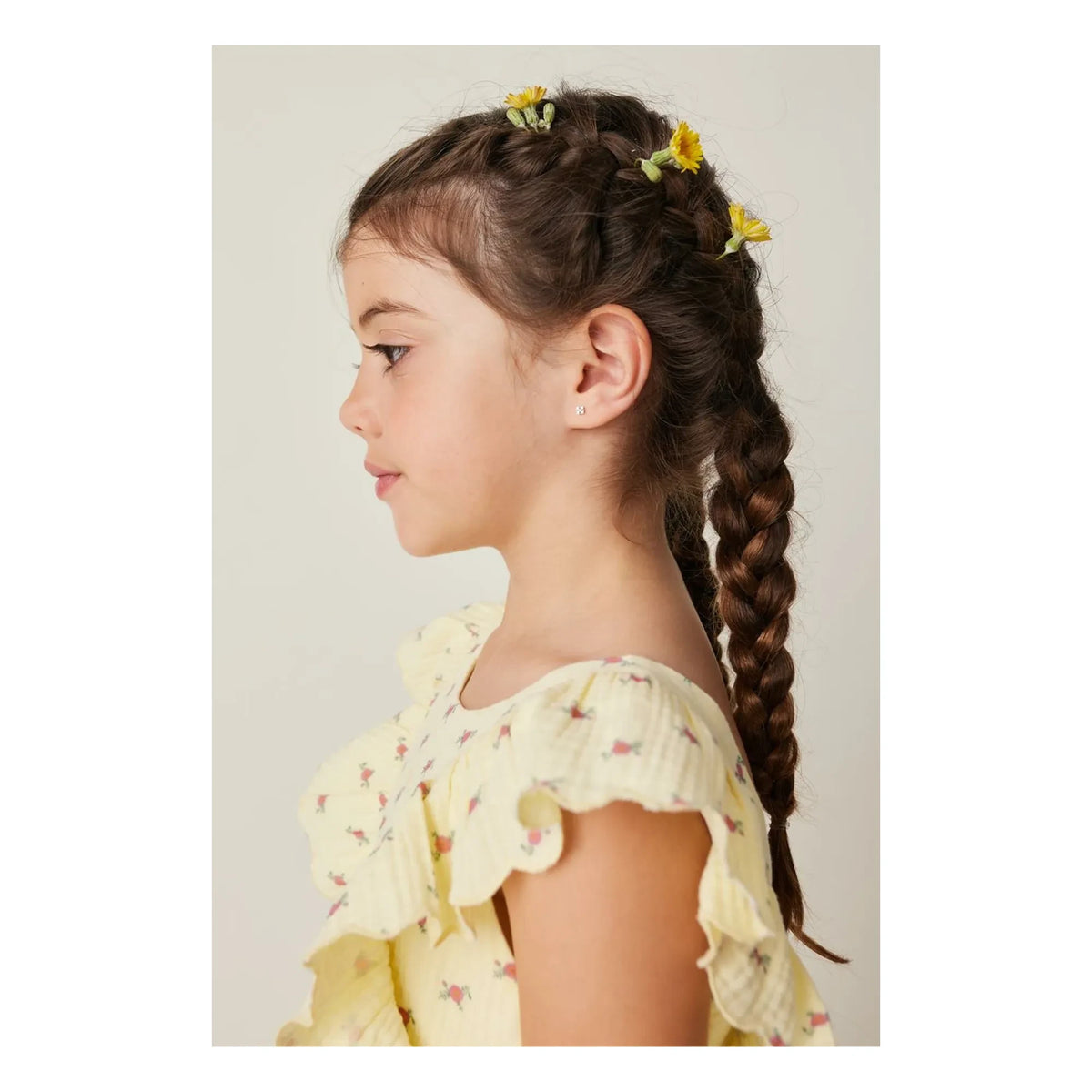 Tocoto Vintage - Fleurs Volants ड्रेस | पीला