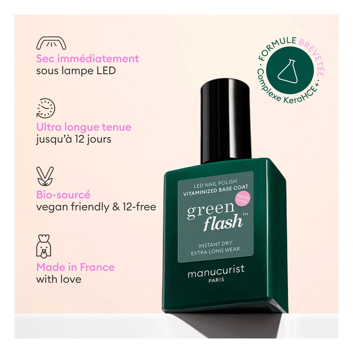 Manucurist - Green Flash विटामिन बेस कोट - 15 मिली