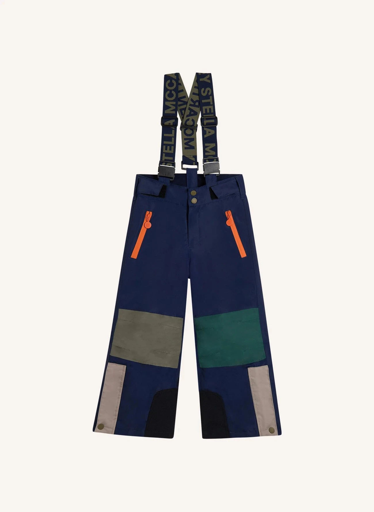 Stella McCartney Kids - कलर-ब्लॉक स्की पैंट | गहरा नीला