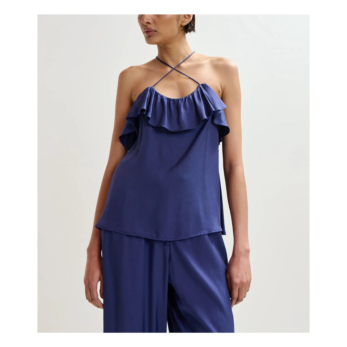 Essentiel Antwerp - नीला जनील टॉप